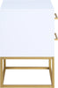 Maxine White / Gold Night Stand