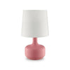 Farah Pink 17"H Matte Pink Table Lamp