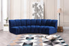 Infinity Navy Velvet 3pc. Modular Sectional