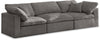 Cozy Grey Velvet Cloud Modular Sofa