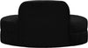 Mitzy Black Velvet Loveseat