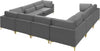 Julia Grey Velvet Modular Sectional (8 Boxes)