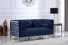 Opal Navy Velvet Loveseat