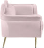 Lips Pink Velvet Loveseat