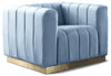 Marlon Sky Blue Velvet Chair