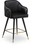 Barbosa Black Faux Leather Counter/Bar Stool