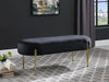 Gia Black Velvet Bench