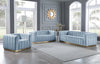 Marlon Sky Blue Velvet Chair