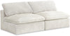 Cozy Cream Velvet Cloud Modular Armless Sofa