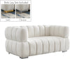 Gwen Cream Velvet Loveseat