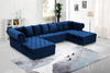 Presley Navy Velvet 3pc. Sectional