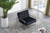 Alexis Black Velvet Accent Chair