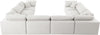 Serene Cream Linen Fabric Deluxe Cloud Modular Sectional