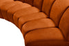 Infinity Cognac Velvet 11pc. Modular Sectional