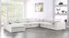 Serene Cream Linen Fabric Deluxe Cloud Modular Sectional