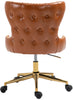 Hendrix Cognac Faux Leather Office Chair