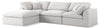 Serene Cream Linen Fabric Deluxe Cloud Modular Sectional