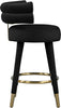 Fitzroy Black Velvet Counter Stool