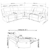 Bahrain Modular Power Reclining Sectional Sofa