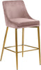 Karina Pink Velvet Stool