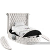 Luxus Cream Velvet Twin Bed (3 Boxes)