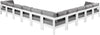 Nizuc Grey Waterproof Fabric Outdoor Patio Modular Sectional