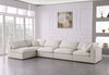 Serene Cream Linen Fabric Deluxe Cloud Modular Sectional