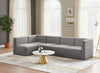 Quincy Grey Velvet Modular Sectional