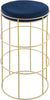 Rebar Navy Velvet Counter Stool
