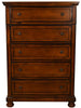 Galaxy Home Austin 5 Drawer Chest in Dark Walnut GHF-808857804877