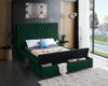 Bliss Green Velvet Full Bed (3 Boxes)