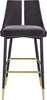 Sleek Grey Velvet Stool