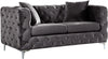 Scarlett Grey Velvet Loveseat