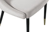 Sleek Cream Velvet Dining Chair