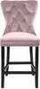 Nikki Pink Velvet Stool