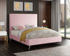 Jasmine Pink Velvet Queen Bed
