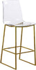 Lumen Gold Metal/Lucite Polycarbonate Stool