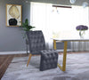 Curve Grey Velvet Dining Chair