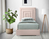 Nora Pink Velvet Twin Bed