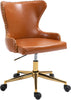 Hendrix Cognac Faux Leather Office Chair