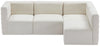 Quincy Cream Velvet Modular Sectional