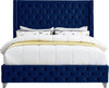 Savan Navy Velvet Full Bed
