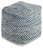 Chevron Pouf