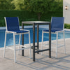 Nizuc Navy Mesh Waterproof Fabric Outdoor Patio Aluminum Mesh Barstool