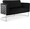 Casa Black Velvet Loveseat