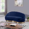 Shelly Navy Velvet Chaise