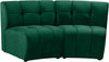 Limitless Green Velvet 2pc. Modular Sectional
