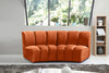 Infinity Cognac Velvet 2pc. Modular Sectional