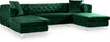 Gail Green Velvet 3pc. Sectional