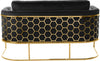 Casa Black Velvet Loveseat
